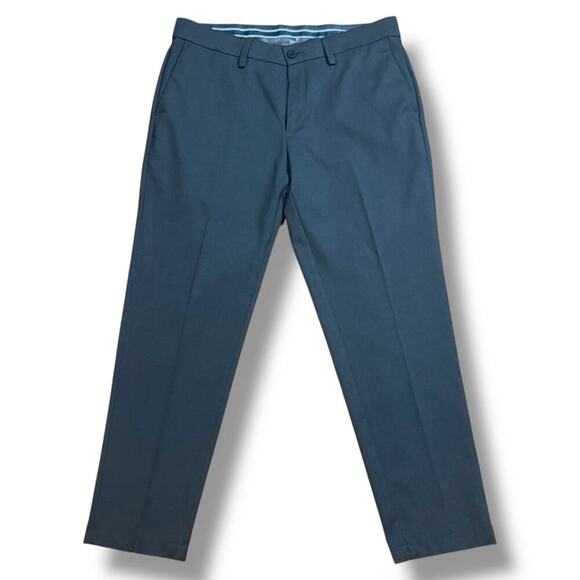 Haggar Cool Performance Dress Pants Mens Charcoal Tapered Slacks Size 34/29 - Picture 1 of 7